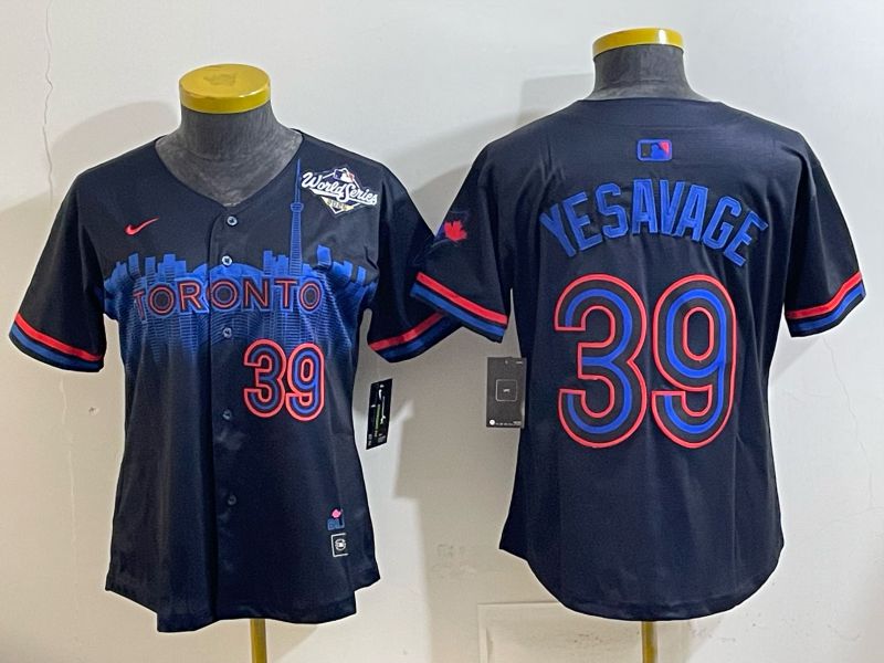 Women 2025 Nike Toronto Blue Jays #39 Yesavage Blue Game MLB Jersey 010